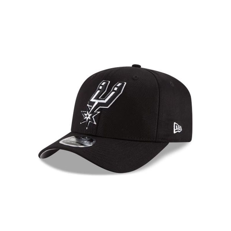 NBA San Antonio Spurs Stretch Snap 9Fifty Snapback (KKH0692) - Black New Era Caps